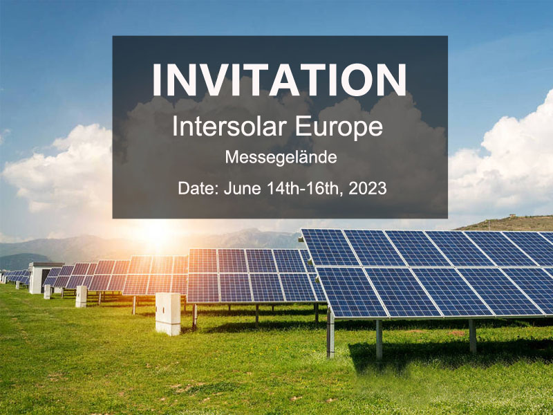 Intersolar Europe에 오신 것을 환영합니다 날짜 6월 14일-16일