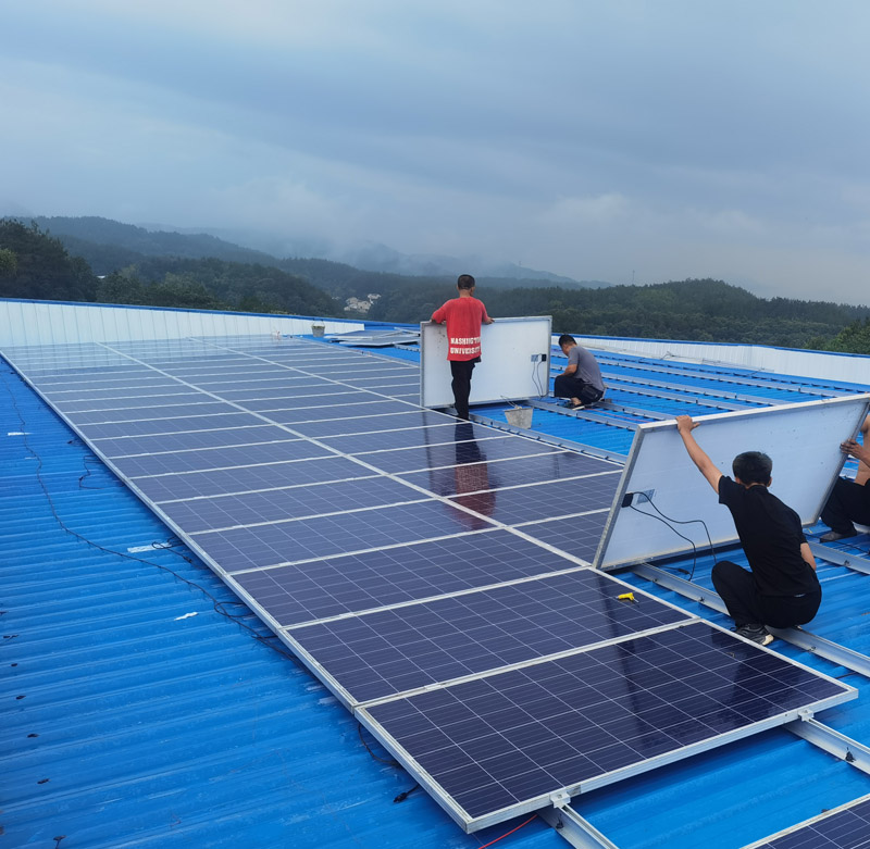 3.3MW 간편한 설치 미니 레일 옥상 태양광 프로젝트