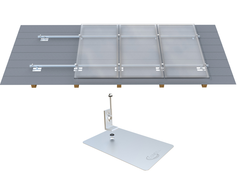 Easy Installation Aluminum L feet Flashing kit Solar Mounting System for Asphalt Shingle Roof
